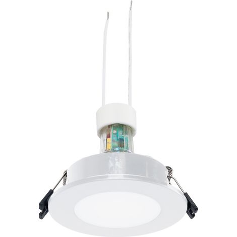 KIT Anneau encastré étanche Ø90mm + Ampoule GU10 5,4W + Support - Blanc Neutre - Blanc