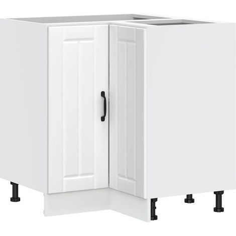 Mueble de cocina esquinero Lucca blanco de 75,5 x 75,5 x 81,5 cm. Almacenamiento práctico. Estilo moderno. Madera de ingeniería. Color blanco. 020050102 (1/5)