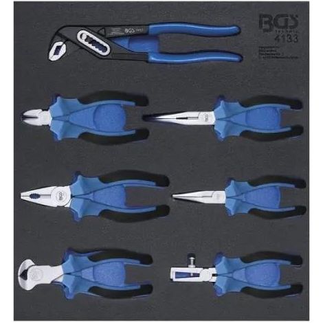 BGS Set di 7 pinze da officina in acciaio cromo-vanadio