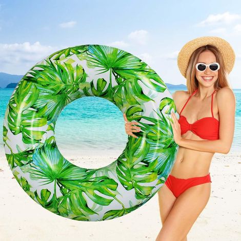 Ensemble de 2 bouées gonflables pour adultes, pour la baignade à la plage en été un accessoire flottant destiné aux activités nautiques récréatives.-AquaForge (1/5)