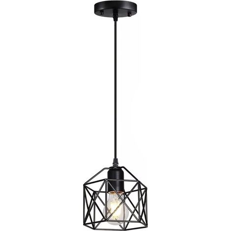 Éclairage Suspendu Industriel, Luminaires Suspendus E26, Suspension de Ferme Vintage pour éclairage de Bar,A (1/5)