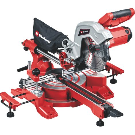 Einhell Zug-Kapp-Gehrungssäge TC-SM 216 (1.600 W, Drehtisch mit Schnellverstellung und Einrastpositionen, Laser, L+R Auflagen, Spindle-Lock, inkl. Hartmetall-Sägeblatt) (1/10)