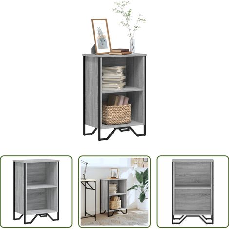 Rangement livres - Bibliothèque sonoma gris 50x31x74,5 cm bois d'ingénierie (1/5)