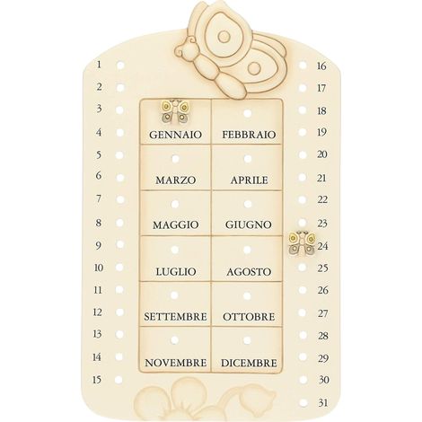THUN - Calendario da Muro Perpetuo - Arredamento Casa - Linea Elegance - Ceramica - 20 x 32,6 x 1,5 h cm (1/3)