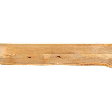 Tischplatte mit Baumkante 140x40x3,8 cm Massivholz Mango