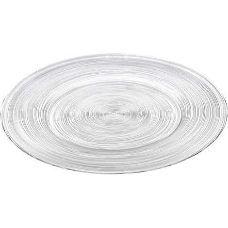 A.L.E Import Piatto Tondo D 370 Mm Vetro Bianco