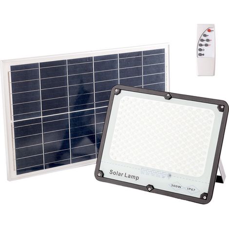 Solar-LED-Projektorstrahler 300 W Solarpanel/Batterie [WR-MTX-300W-CW] (1/5)