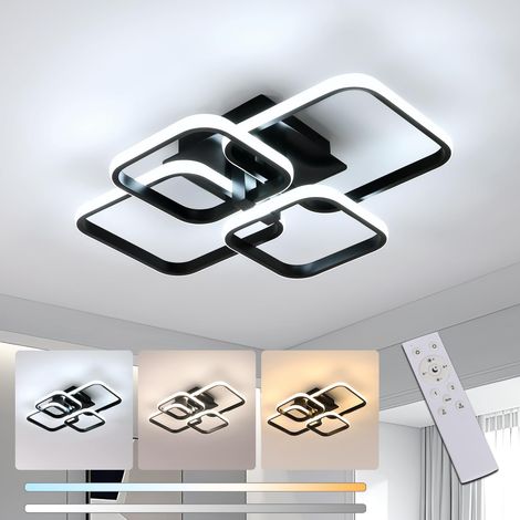 Plafonnier LED Dimmable avec Télécommande, 48W Luminaire Plafonnier (1/5)