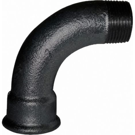 Winkelstück, verformbar 90°, 20x27, männlich weiblich schwarz großer Radius