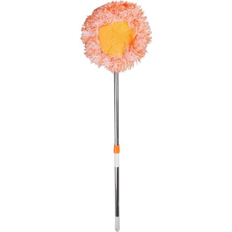 Balai de nettoyage extensible réglable avec tête rotative à 360°, manche télescopique pour murs, sols, vitres et voitures, utilisation humide ou sèche – 78 à 170 cm (1/4)