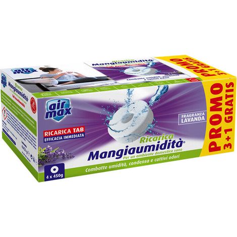 Ricarica per deumidificatore "Air max" in pastiglia, kit da 4 pezzi da 450 grammi -Neutra (1/3)