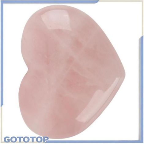 Coeur - Quartz Rose - Pierre Naturelle Pour Méditation Et Décoration Intérieure - 1 Pièce (1/5)