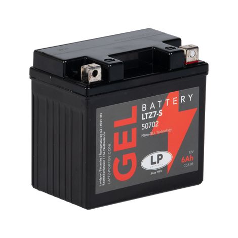 Batteria al gel senza manutenzione LANDPORT GTZ7-S 12V 6Ah per motociclette.
