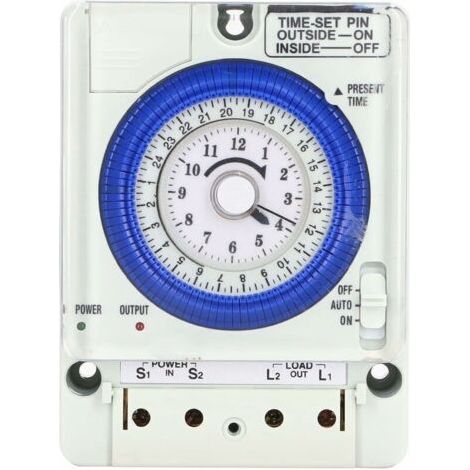 Minuterie programmable, minuterie mécanique, relais de minuterie programmable 24 heures standard pour montage sur rail DIN, TB35N (1/3)