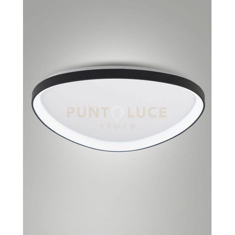 QUIRK PLAFONIERA LED NERA D.80CM A LED CCT 2700K - 3200K - 4000K- 75W - 8900 lm DIMMERABILE