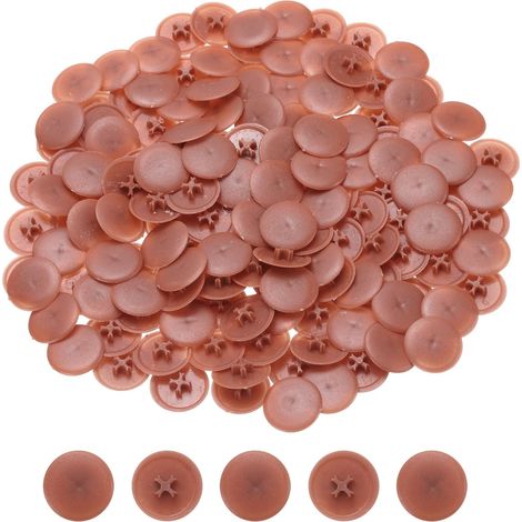158 Pièces 17mm Cache-Écrou à Vis en Plastique Rouge Brun (1/5)