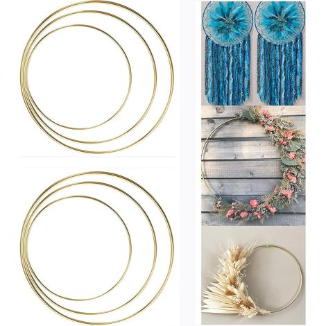 6er-Pack goldene Metallgirlanden (30/25/20 cm) für DIY-Hochzeitsdeko