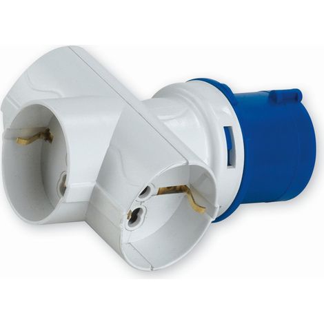 1PZ ADATTATORE INDUSTRIALE CON 3 PRESE SCHUKO (1/2)