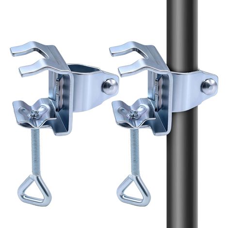 Lot de 2 supports de parasol, balustrade de balcon, support de parasol, support de parasol pour balustrade, zone de serrage de 19 à 32 cm (1/5)
