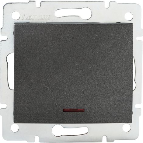 Interruttore unipolare LED Kanlux LOGI grafite 25256 (1/2)