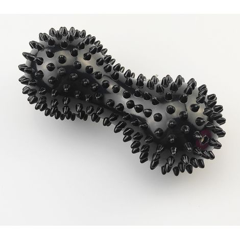 Bâton de massage corporel noir à bille pointue en forme d'arachide (1/3)