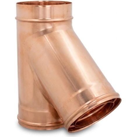 Maka Braga 135° Canna Fumaria Doppia Parete Aria Inox Rame Ø 350 mm (esterno 400) (1/5)