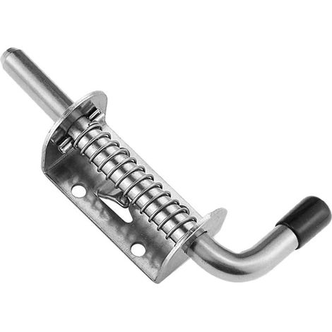 Verrou à ressort en acier inoxydable 304, 128 mm, serrure métallique à pêne cylindrique (1/4)