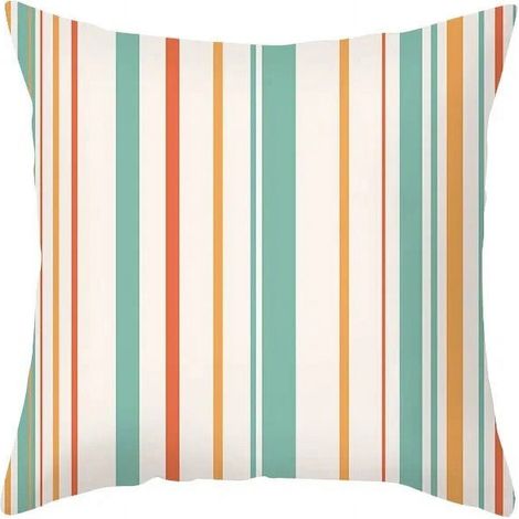 Taie D'oreiller Coton Linen - 40x40 cm - Motif Double Face - Pour Canapé Lit Chaise Bureau Extérieur - 1 Pièce (1/5)