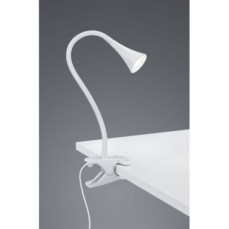Lampada da Scrivania Led Viper Bianco Con Pinza H35 cm Trio Lighting