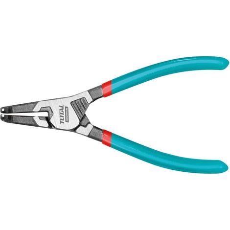 Pince courbe pour ouverture intérieure et extérieure de rondelles - 180 mm - En acier Cr-V et finition noire polie - Résistant à la corrosion - Pour circlips intérieurs et extérieurs (1/5)