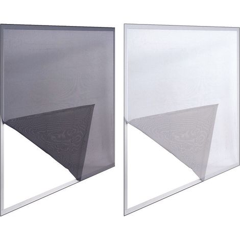 Zanzariera per finestre in poliestere con nastro velcro 2 teli - cm.150x180 - nera