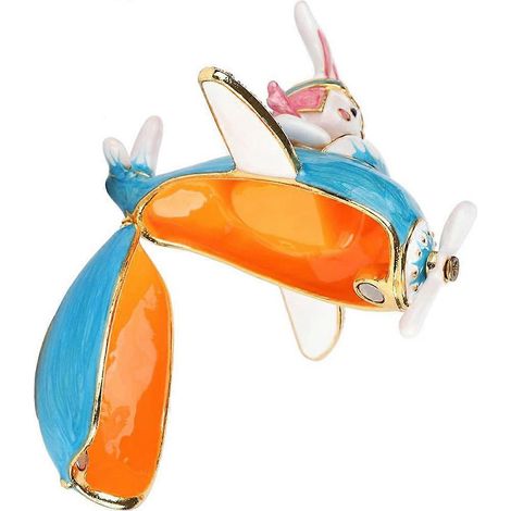 Étui à bijoux rose en forme de lapin, compatible avec une boîte de rangement décorative pour accessoires de bijoux et d'avion. (1/5)