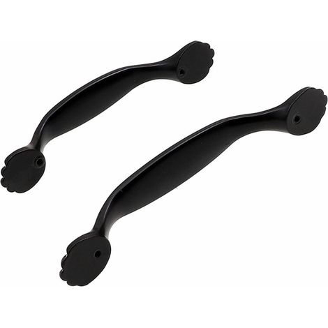Poignées de porte noires et blanches, à bouton, d'armoires (1/5)