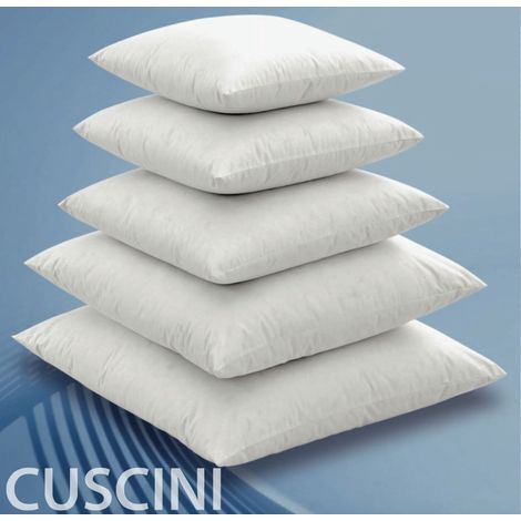 Imbottitura Anima Interna Per Cuscino Arredo In 100% Piuma D'oca Varie Misure, misura60x60coloreCuscino