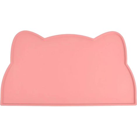 1 set de table rose pour animal de compagnie, tapis de gamelle pour chat, tapis de gamelle en silicone, tapis d'alimentation pour chat (1/5)