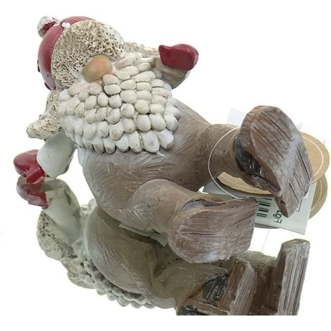 Boltze Weihnachtsdeko Wichtel Roland auf dem Hosenboden rutschend - Kunstharz (1/2)