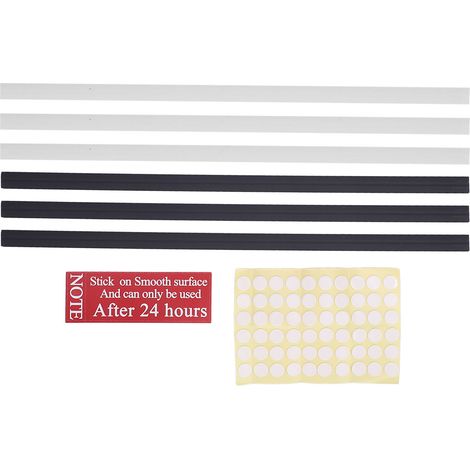 Support mural capsules café PVC adhésif, rangement vertical/horizontal sous placard, 6 bandes (3 noires + 3 blanches), compatible toutes marques (1/5)
