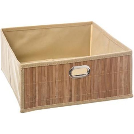 Boîte de Rangement Pliable Basse "Print" 31x31cm Naturel