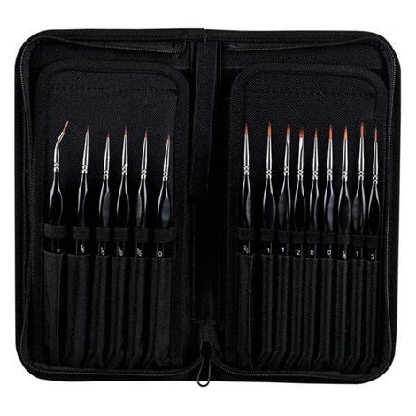 Lot de 15 pinceaux pour artistes, pinceaux en nylon pour peinture aquarelle et acrylique (1/5)