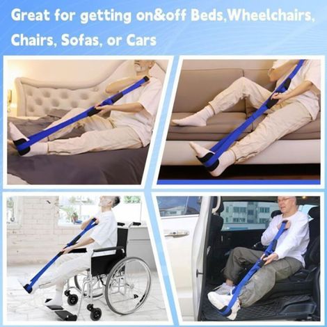 Ceinture De Levage De Jambes - Sangles De Cheville - Longueur 107 Cm - Pour Rééducation Et Mobilité - 1 Pièce (1/4)