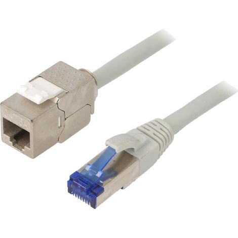 Cable reseau RJ45 male S-FTP 6a gris 15m