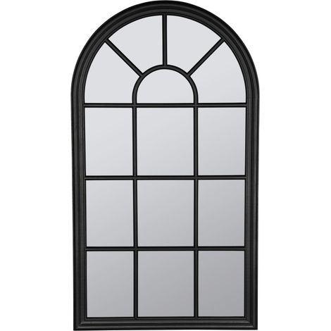 Miroir déco design, Miroir style atelier Kathi Noir en Wood, BOITE A DESIGN