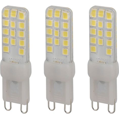 Lot de 3 Ampoules LED G9 Dimmable Économie d'Énergie Culot Bi-Pin 5W Blanc Froid 6000K 110V pour Lustres et Plafonniers (1/5)