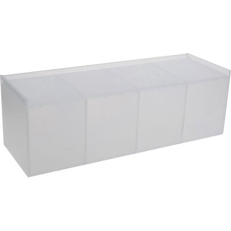 Transparenter Acryl-Kaffeekapselhalter mit 4 Fächern, K-Cup-Box, Teebeutel-Aufbewahrungsleiste