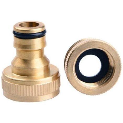 2 Pièces De Connecteur Robinet Tuyau De Jardin En Cuivre Pur, Jardin Raccord Robinet Tuyau, Connecteur Tuyau De Jardin Accessoires Connecteur Tuyau D'eau 4/6Pouces, Arroseur De Jardin (1/4)