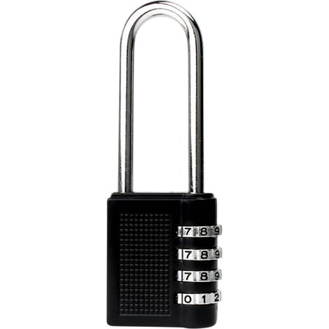 Cadenas à Combinaison 4 Chiffres - Serrure Extérieure en Acier Trempé - Pour Casier Gymnase École Sportif Clôture Boîte à Outils Porte Cadenas Hasp - 1 Pièce (1/5)