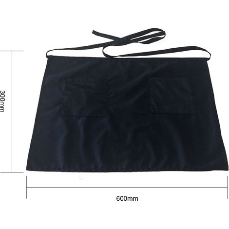 Kellnerschürzen für Damen und Herren mit 2 Taschen, wasserdicht, hübsch, ideal für Küche, Restaurant oder Grill. (1/5)