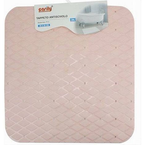 Cleafe - Tappeto Tappetino In Pvc Antiscivolo Per Vasca Bagno Doccia 50 X 50cm 79727 Rosa - (1/2)