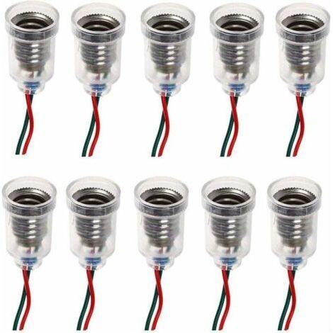 E10 LED Lamps Screw Base Small Candle Bulbs Mount Small Bulbs Base Light Holder with Wire Socket Base for Home Experiment Electrical Circuit Testing Light Accessories 20c (1/4)