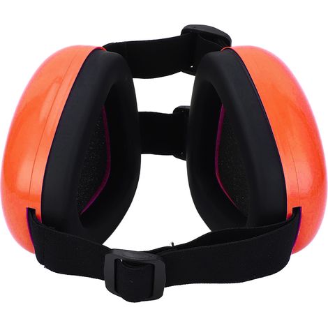 Casque antibruit pour chien, confortable, réglable et léger, orange. (1/5)